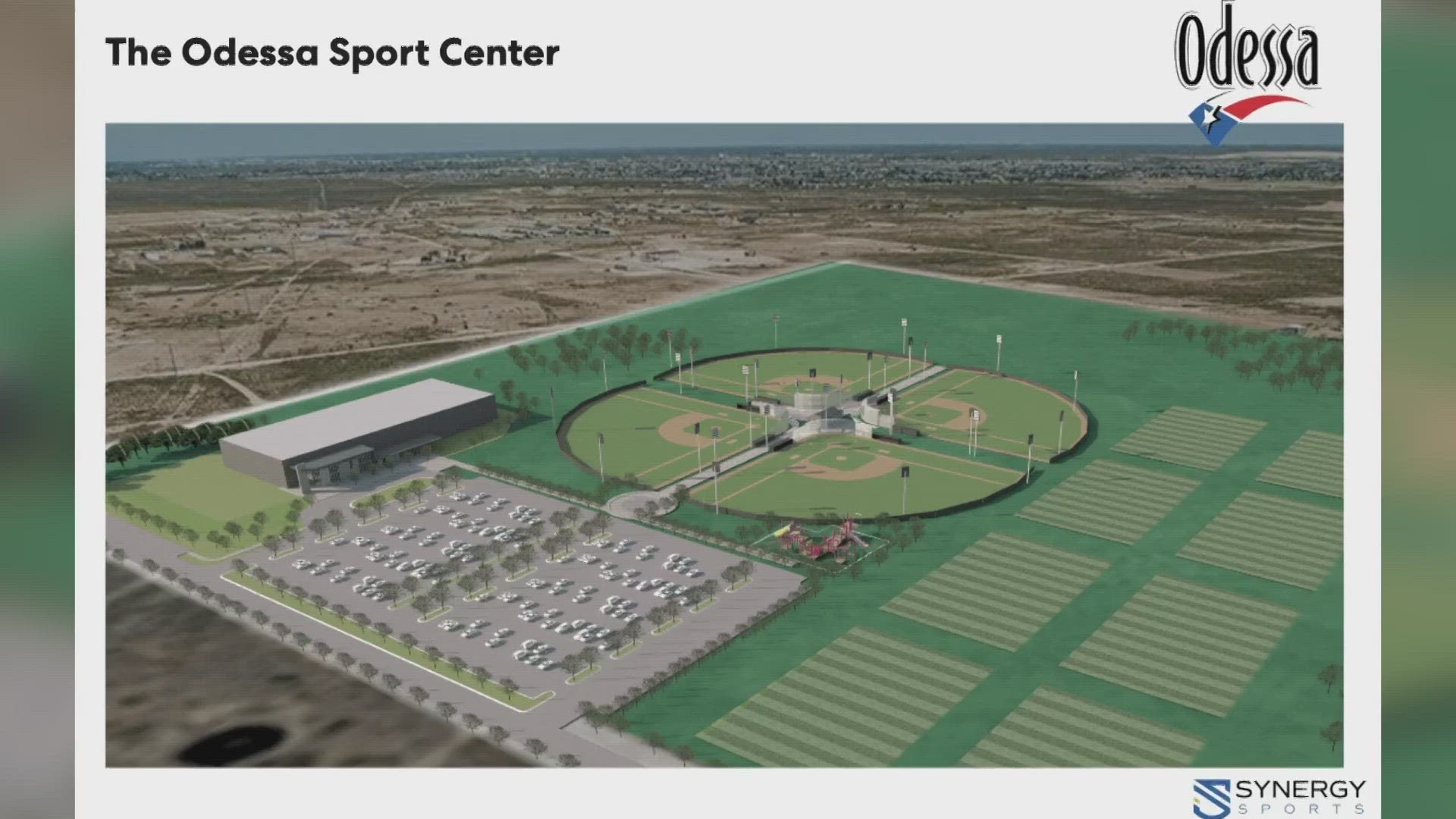 The complex will be located on 100 acres north of Faudree Road, in northeast Odessa. The multi-use facility will include both indoor and outdoor sports activities.
