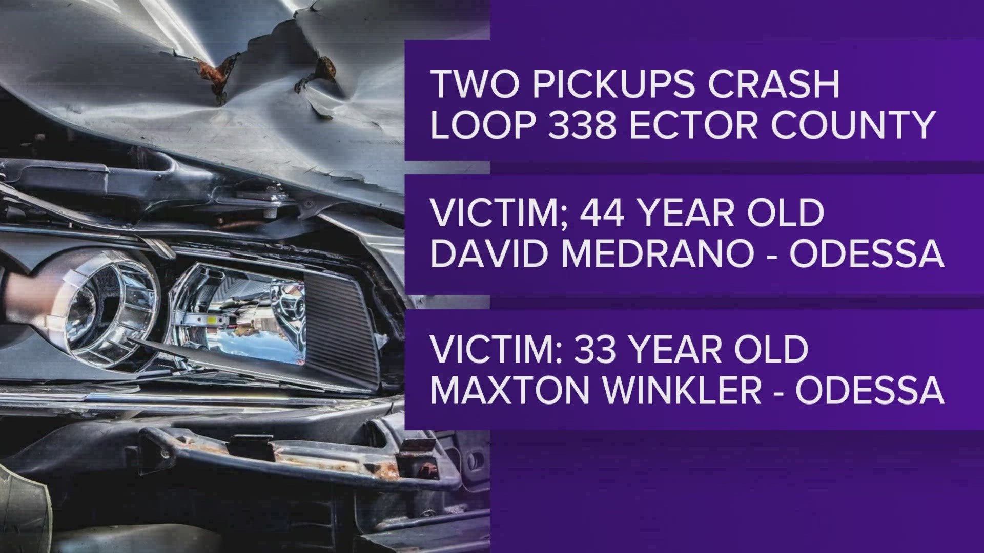 Both 44-year-old David Medrano and 33-year-old Maxton Winkler were pronounced dead at the scene on Oct. 10.