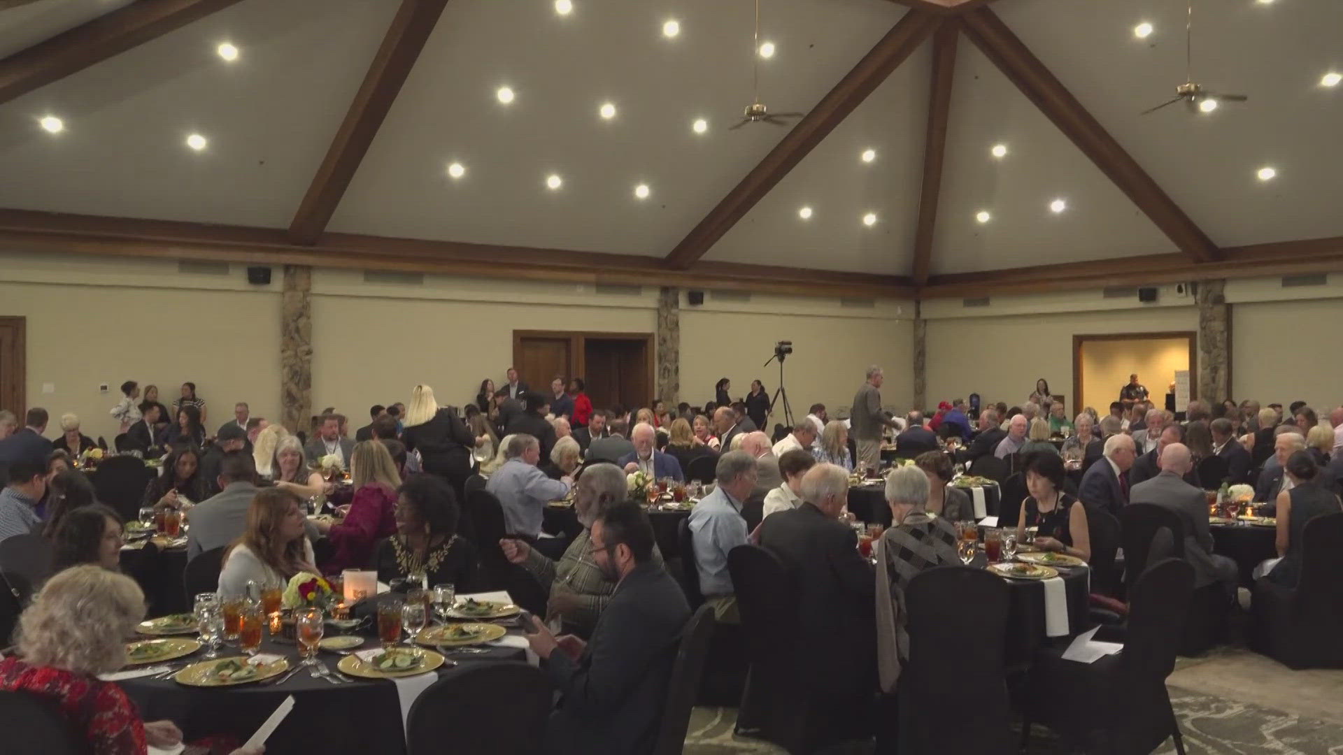 The banquet Thursday night had Congressman August Pfluger and Chip Roy, along with Dr. Bob Fu, the founder and president of China Aid, as special guests.