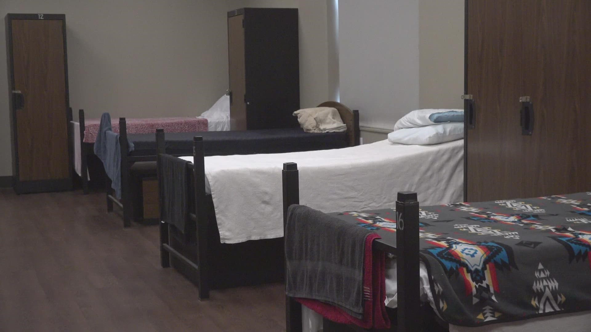 The warming center can hold up to 100 people thanks to donated sleeping cots.