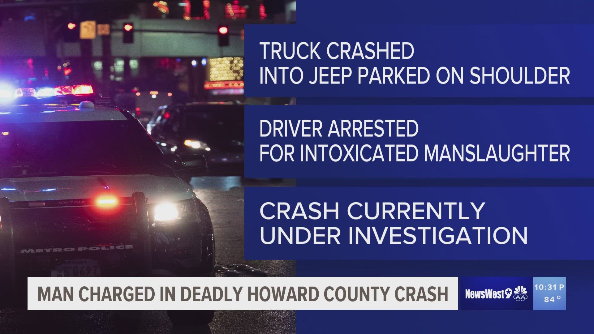 The preliminary investigation indicated that the Jeep was parked on the shoulder of the northbound roadway and then was rear-ended by the Ram 3500.