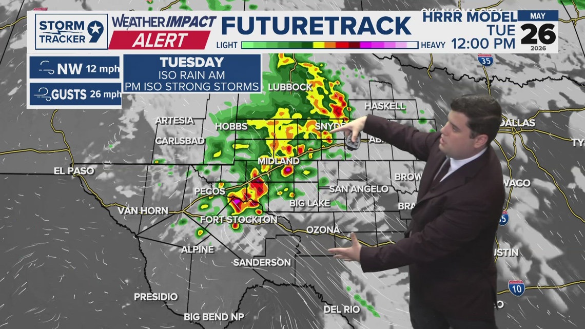 Weather Impact Alert: Widespread Showers and Thunderstorms | West Texas ...