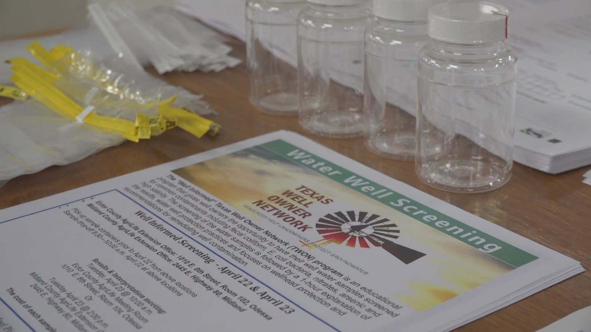 The Texas A&M Agrilife Extension Offices in both counties are asking residents to pick up sample containers before the screenings event on April 22.