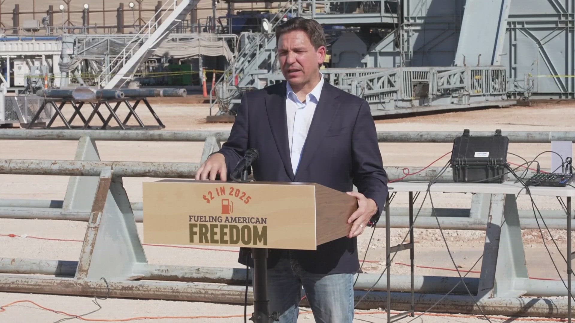 Desantis visited the "Permian Deep Rock Oil Company" early Wednesday morning and talked about how the Permian Basin is a powerhouse in the United States.