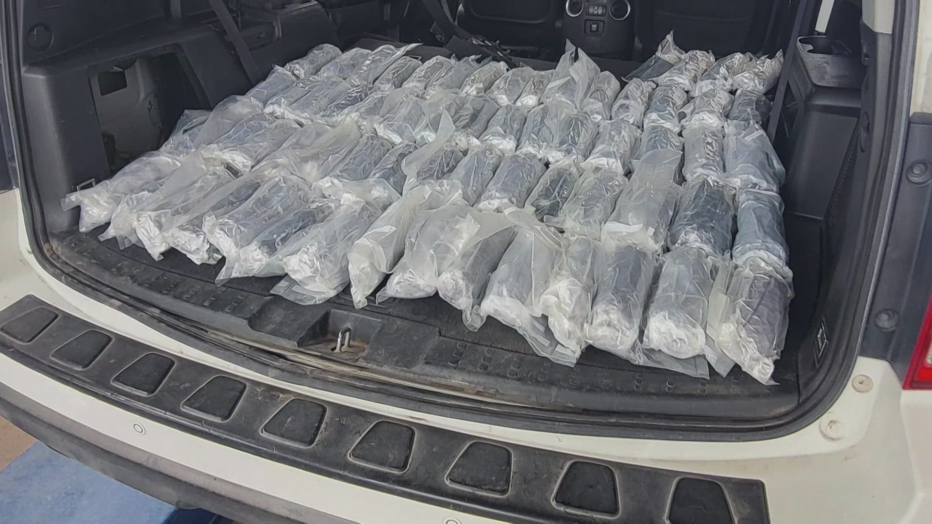 Officers at the Presidio Port of Entry seized 68 pounds of methamphetamine hidden in a vehicle.