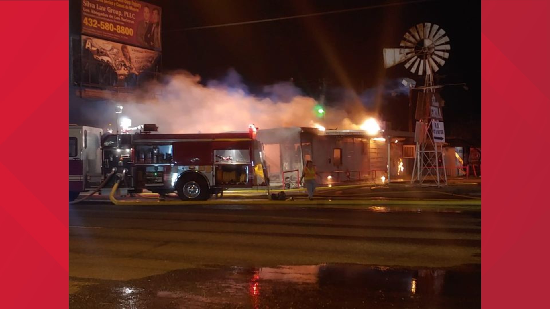 My Friend's Grill in Crane catches fire