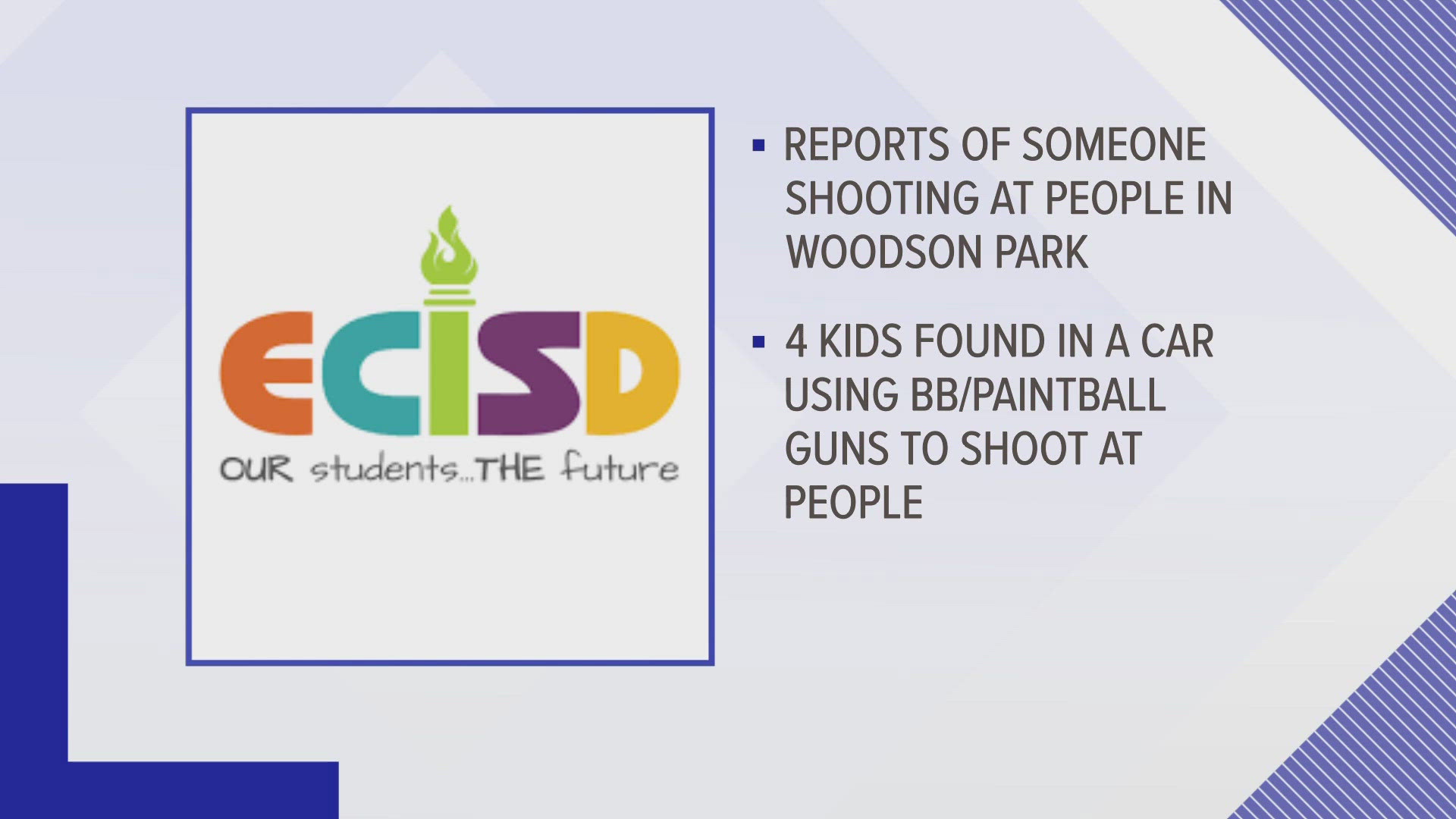 Due to the incident, Blackshear Elementary, Milam Elementary and Carver Early Education Center were put in a Secure as a precaution.