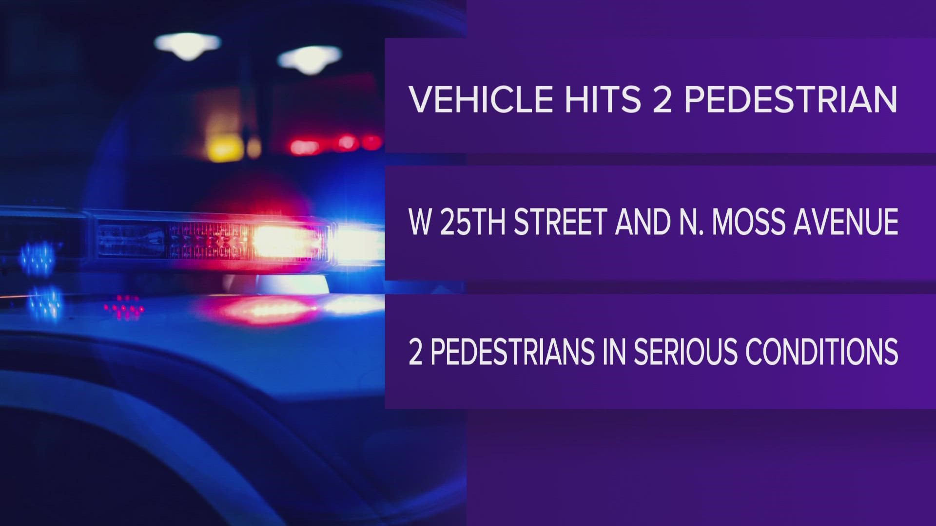 The wreck happened in the area of W 26th Street and N Moss Avenue.