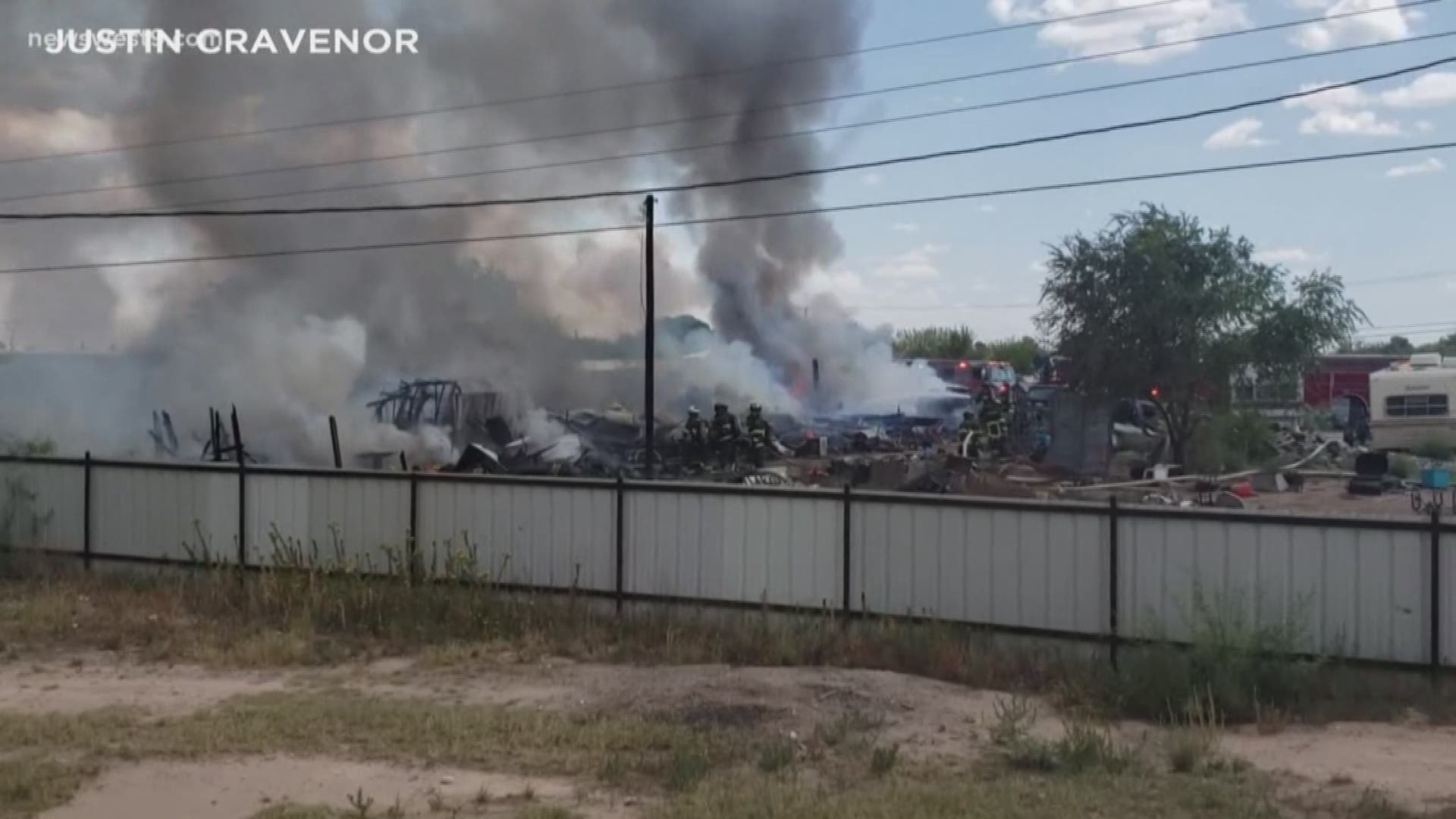 The fire involved multiple mobile homes and caused some propane tanks to explode.
