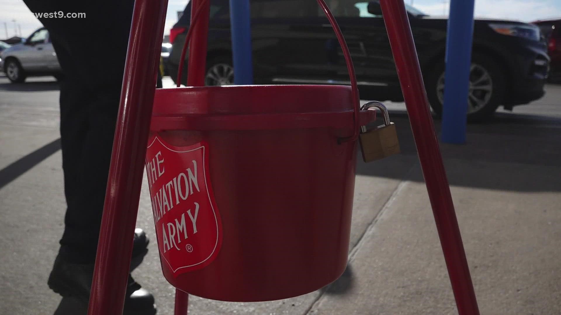 Odessa Police Chief Mike Gerke and Ector County Sheriff Mike Griffis collected donations for the Salvation Army at Walmart Saturday afternoon