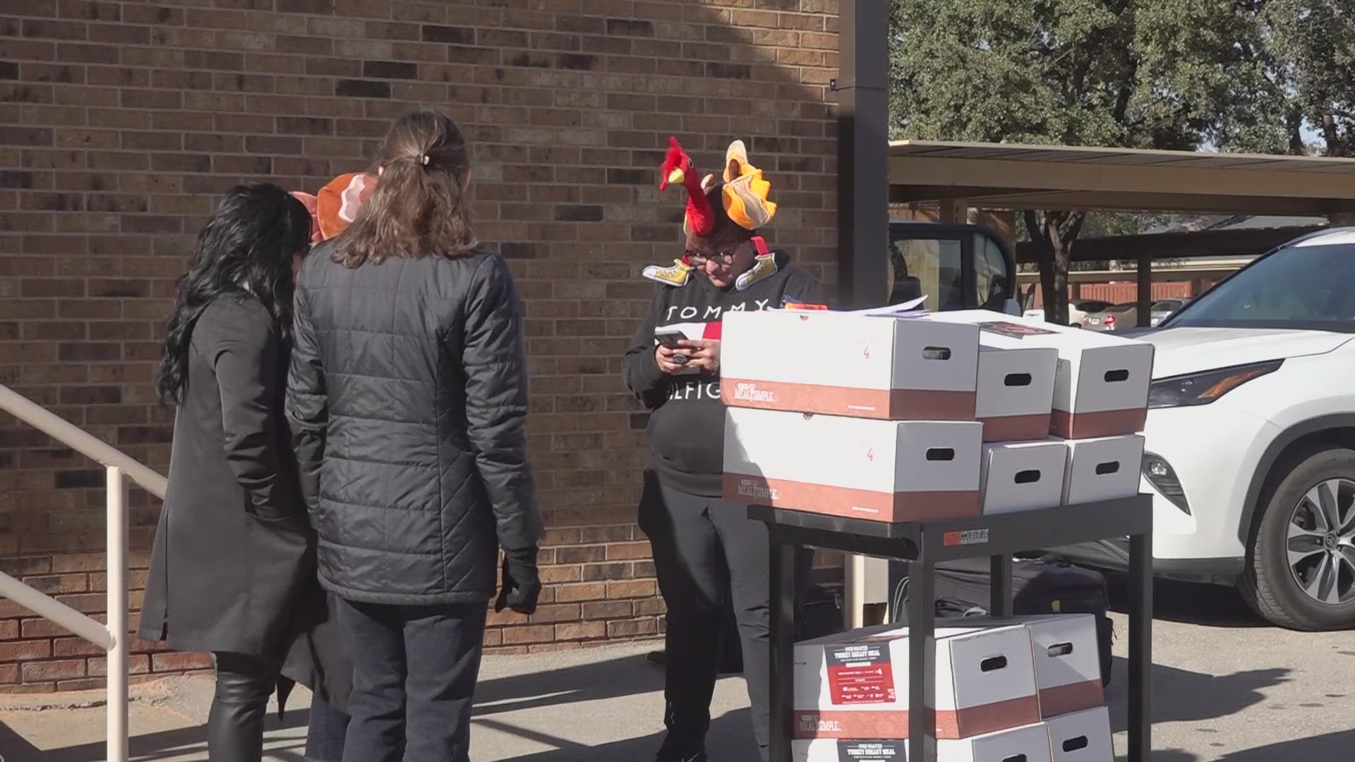 ConocoPhillips donated a Thanksgiving dinner to all 225 staff workers at Manor Park.