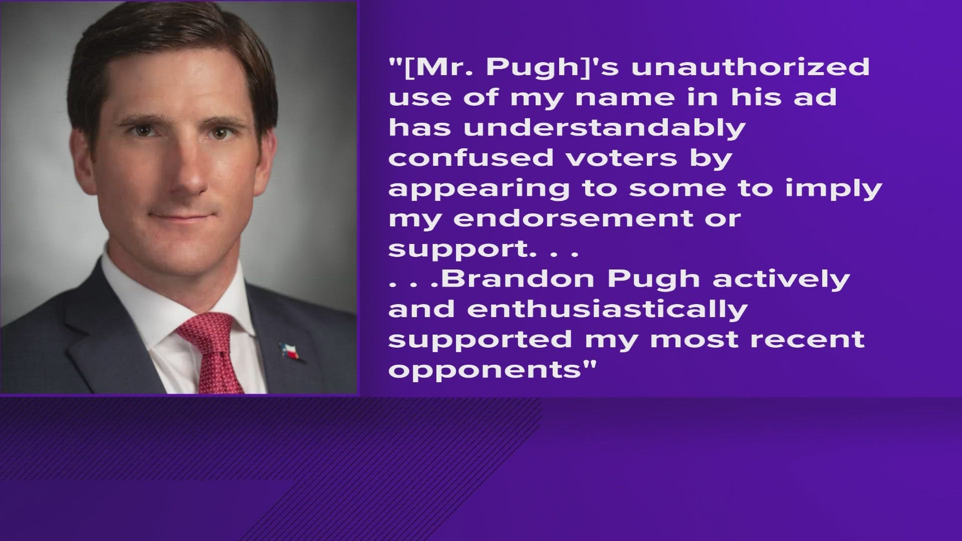 "I appreciate Mr. Pugh working to clear up the confusion on this issue," State Representative Brooks Landgraf said on Facebook.