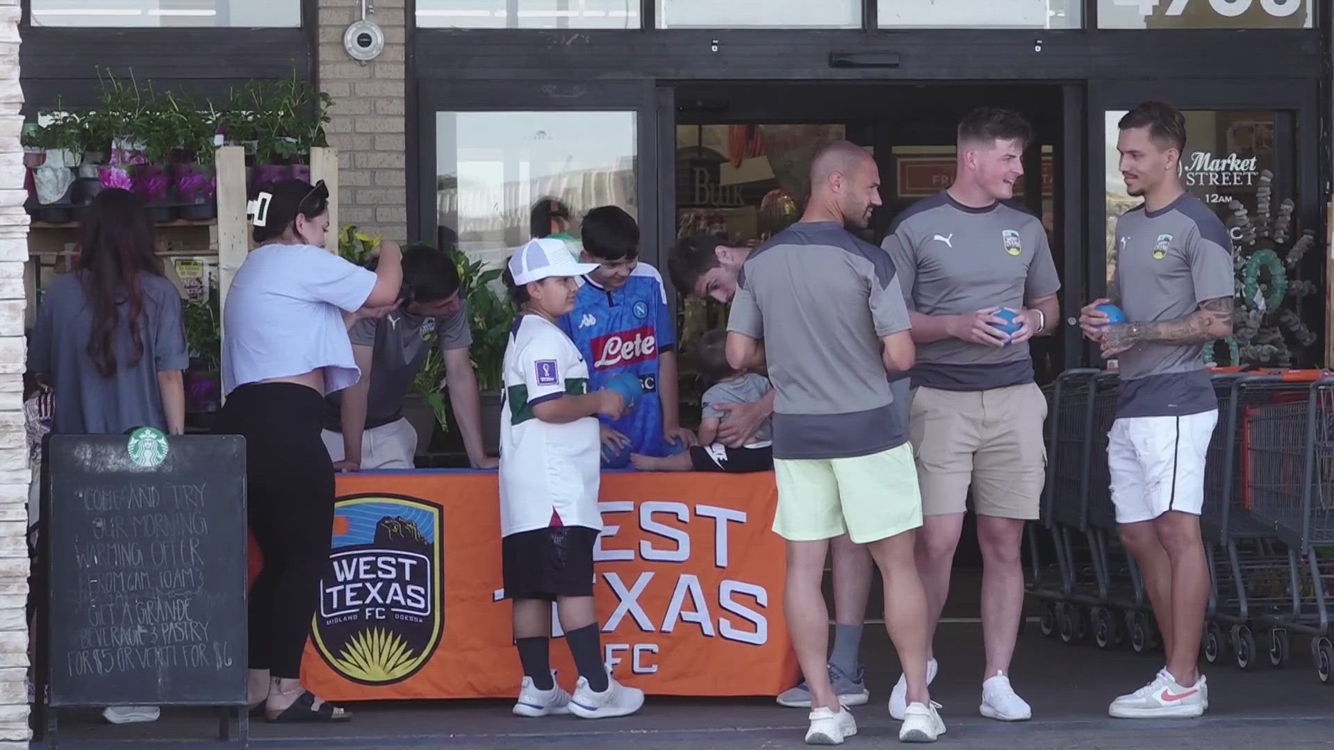 Some of the players stopped by Market Streets in Midland and Odessa to say hello to some fans.