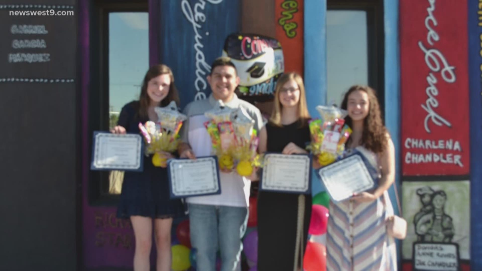 In total, $15,000 in scholarship funds were awarded to four Midland graduating seniors