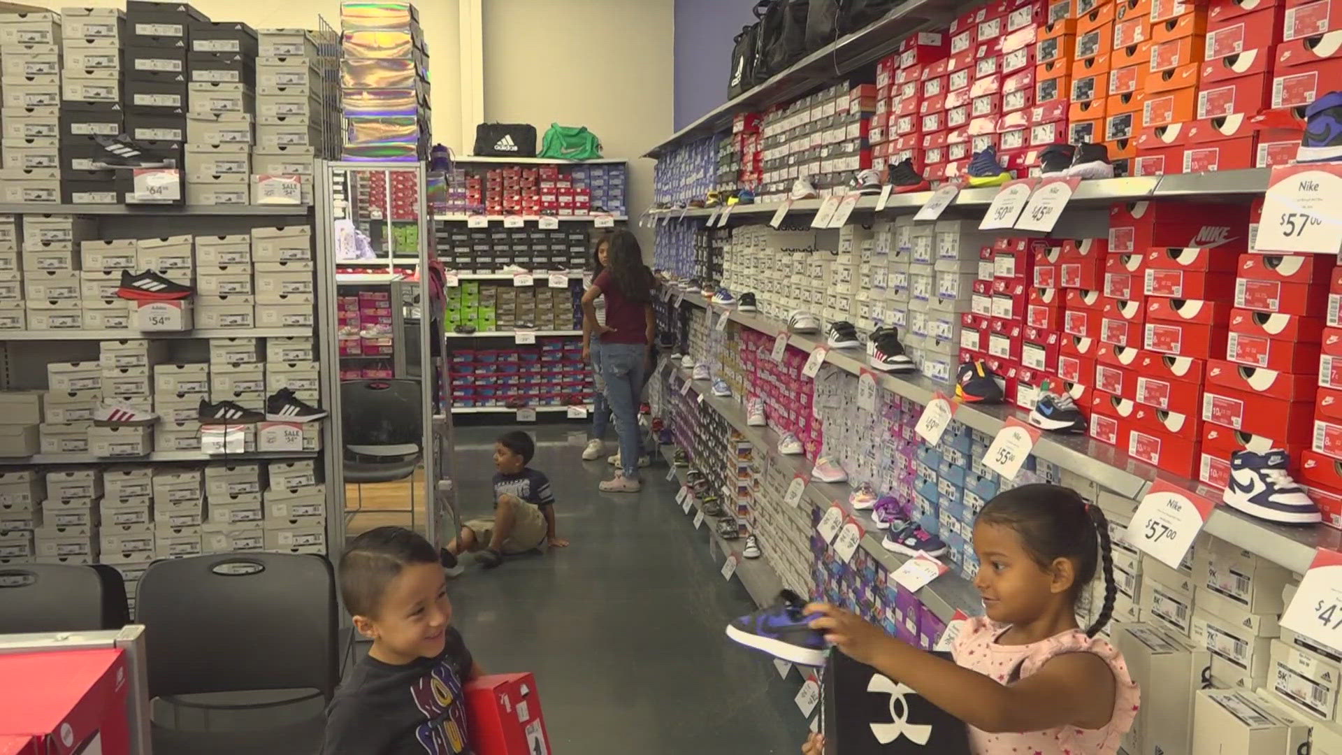 Kids got a new pair of kicks thanks to the Shoe Carnival's partnership.