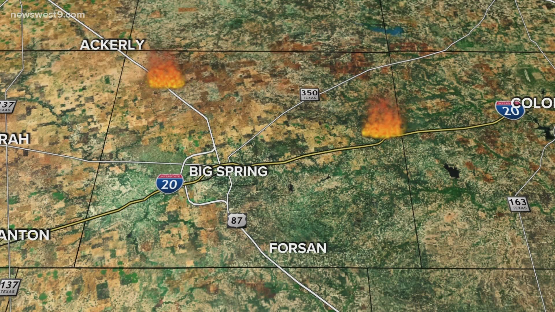 According to the Texas A&M Forest Service, the Mitchell Fire is 95% contained at a size of 860 acres.