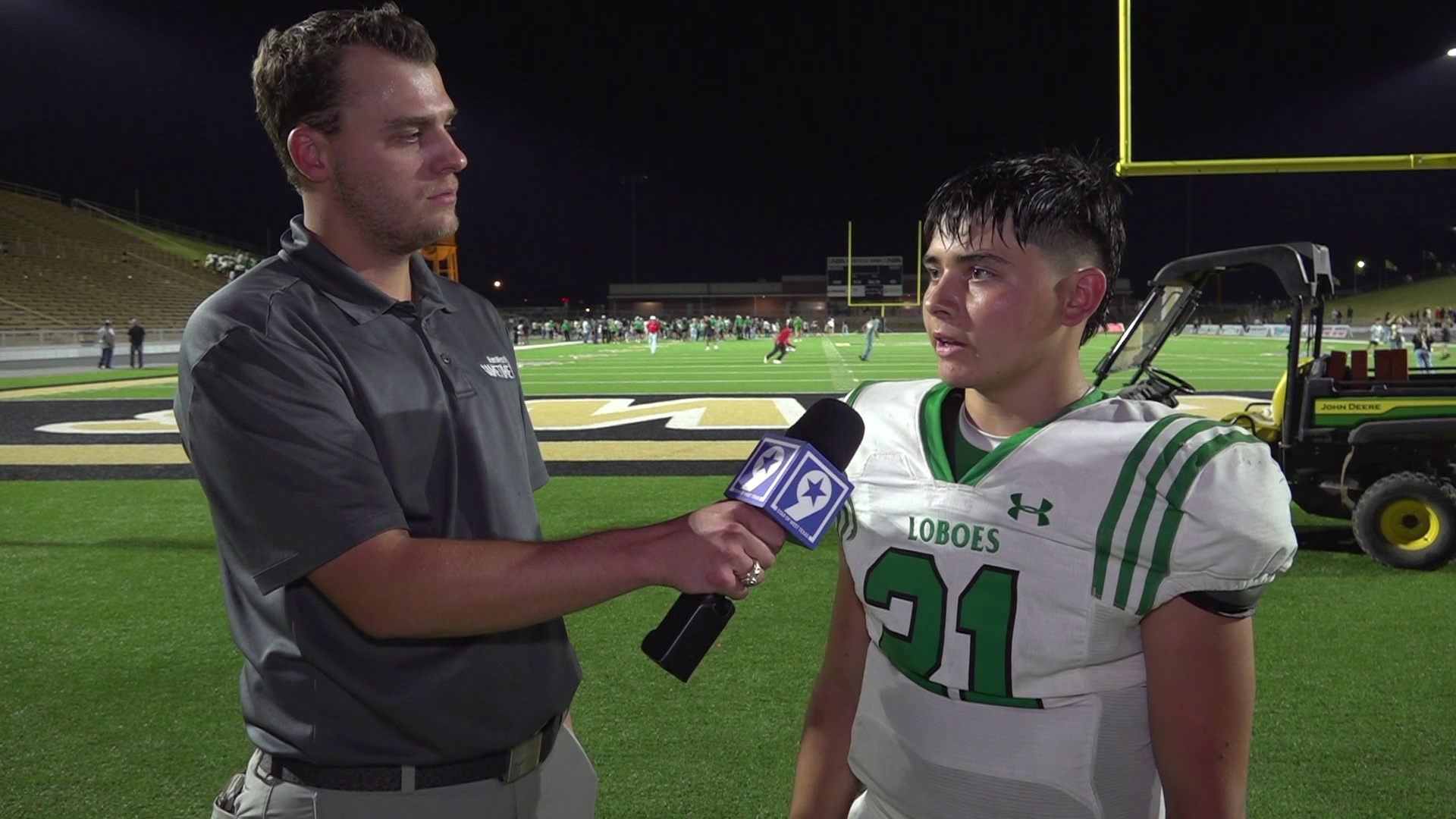 NewsWest 9's Tyler Dupnick spoke with the quarterback about the win and how key the defense was.