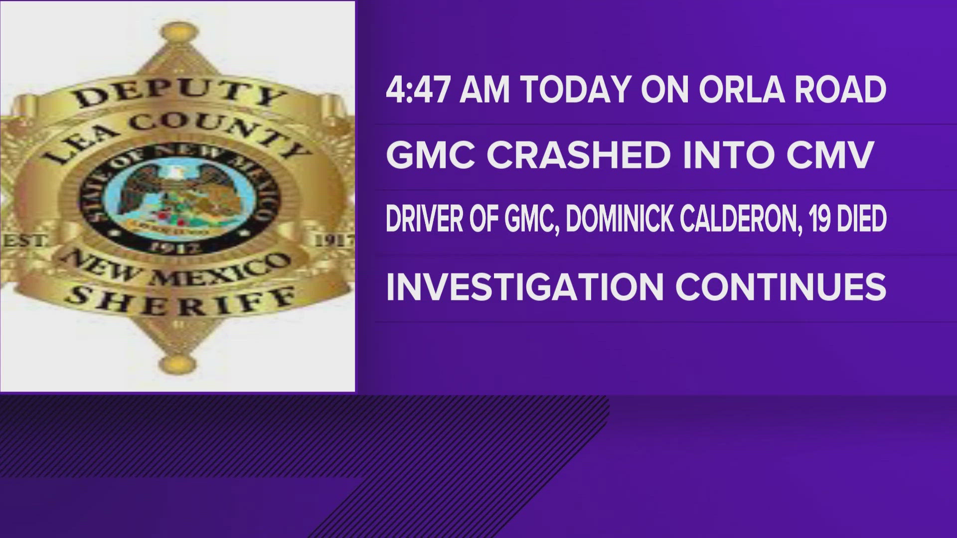 19-year-old dies in Lea County crash | newswest9.com