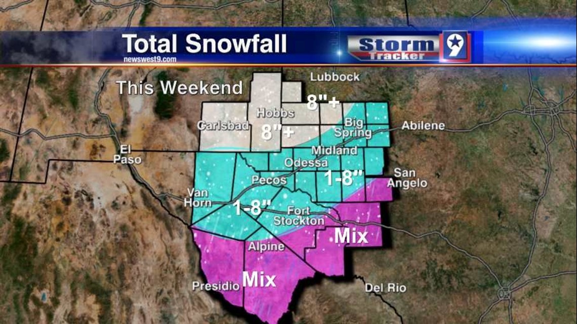 Winter storm warning issued for most of West Texas