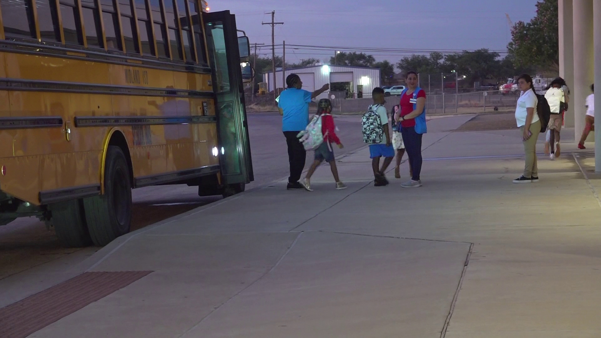 At Ralph Bunche Elementary, the energy was high as students rushed through the front doors.
