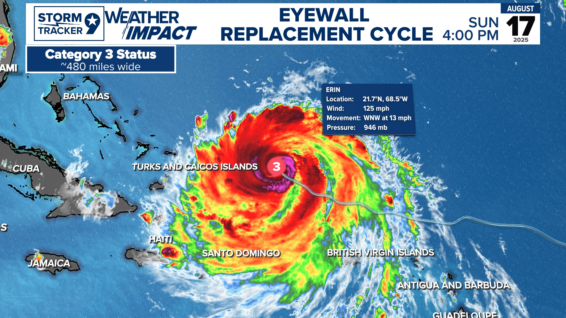 Why has Hurricane Erin grown in size? | newswest9.com