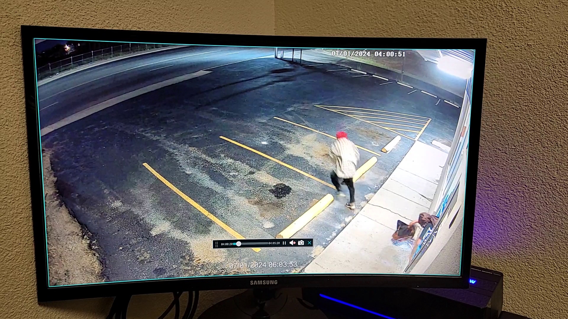 The surveillance footage obtained by NewsWest 9 shows two suspects forcing entry and burglarizing the business, according to OPD.