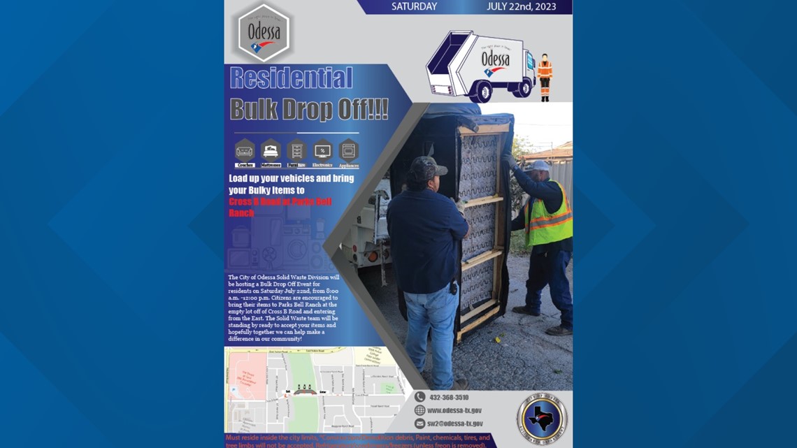 City of Odessa to host "Residential Bulk Drop Off" Saturday morning