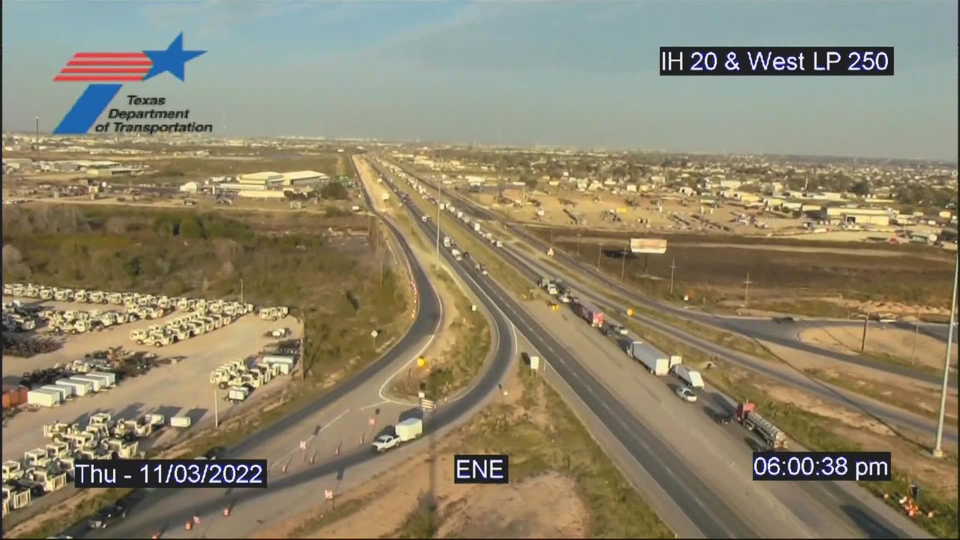 The cleanup of the fire is causing a traffic backup near Loop 250.