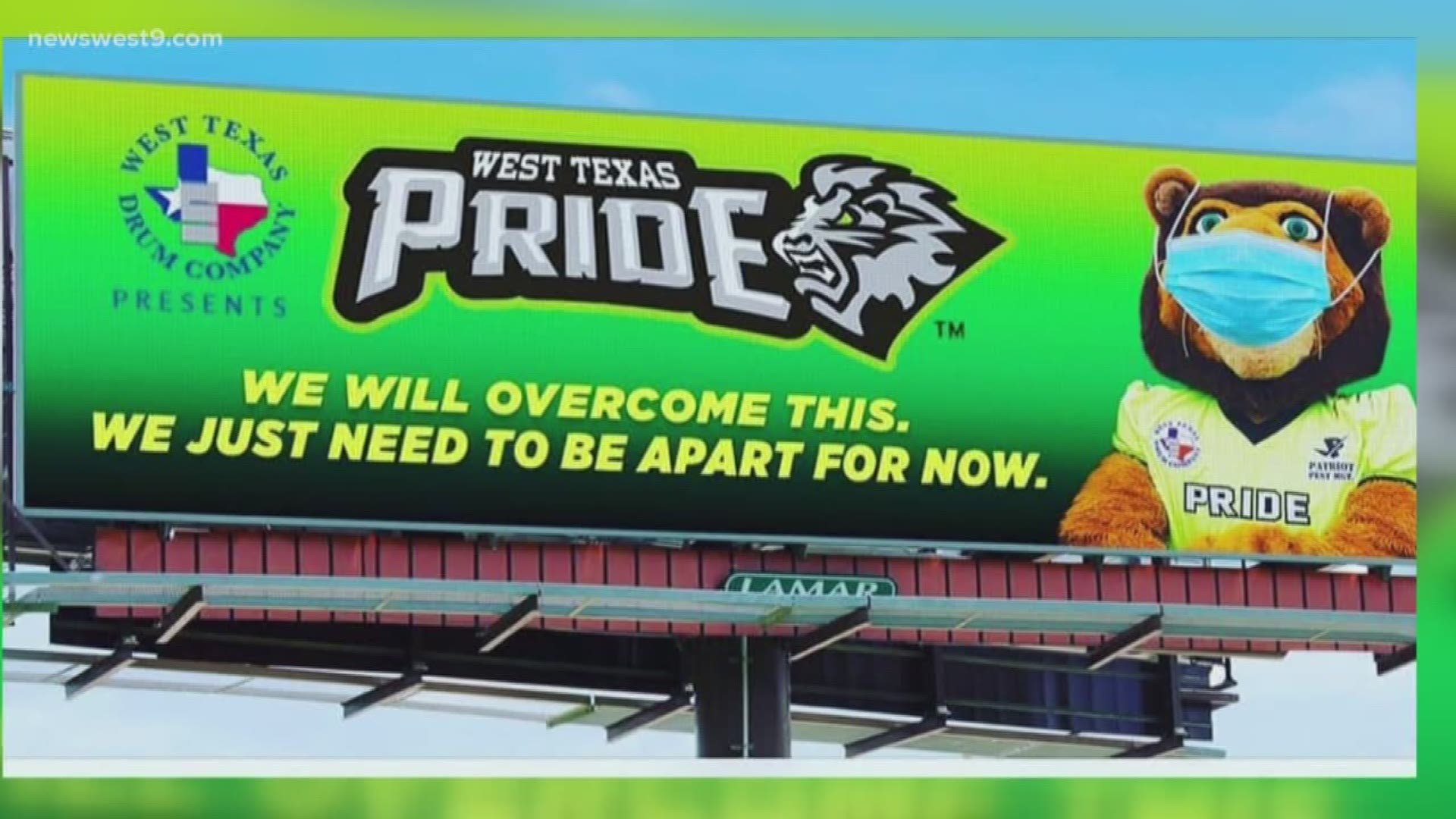 The West Texas semi-pro football squad spreads awareness in trying times.