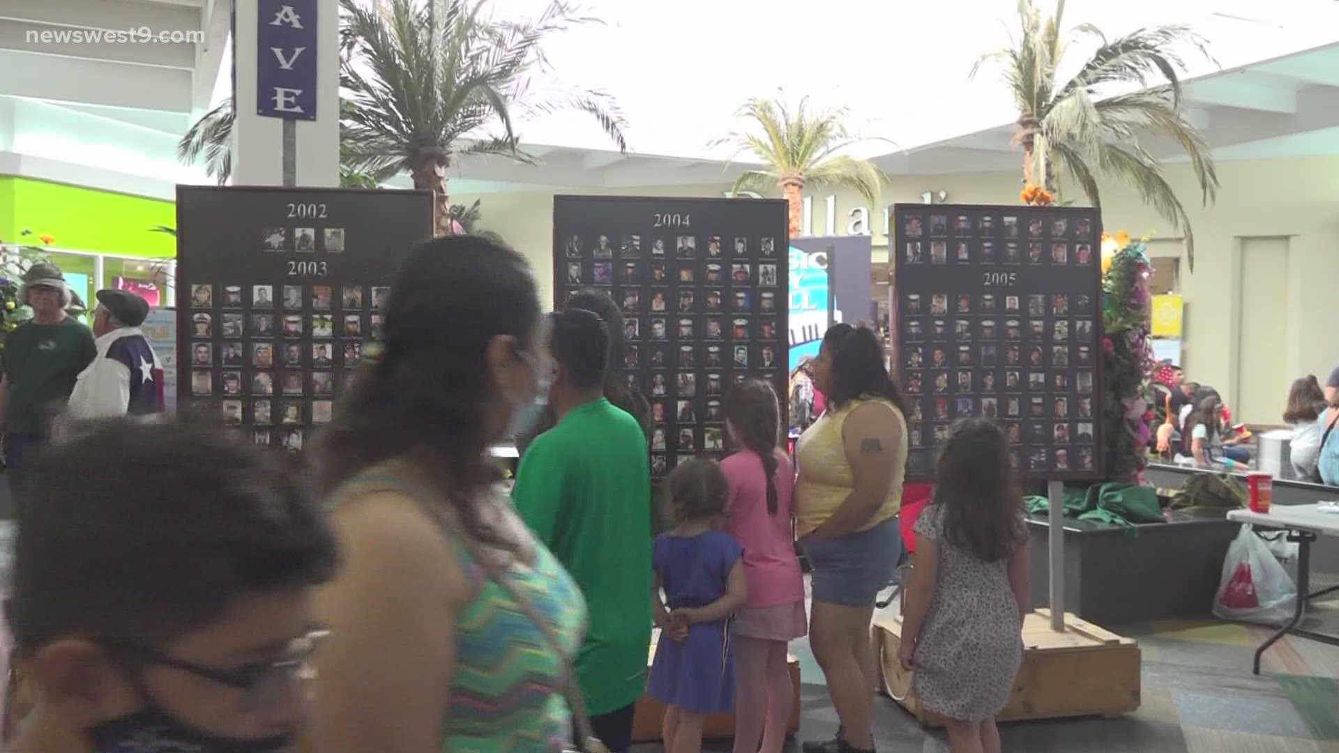 Fallen Heroes hosted a ceremony and exhibit at Music City Mall to remember Texas veterans during the events of 9/11 all the way until the present day.