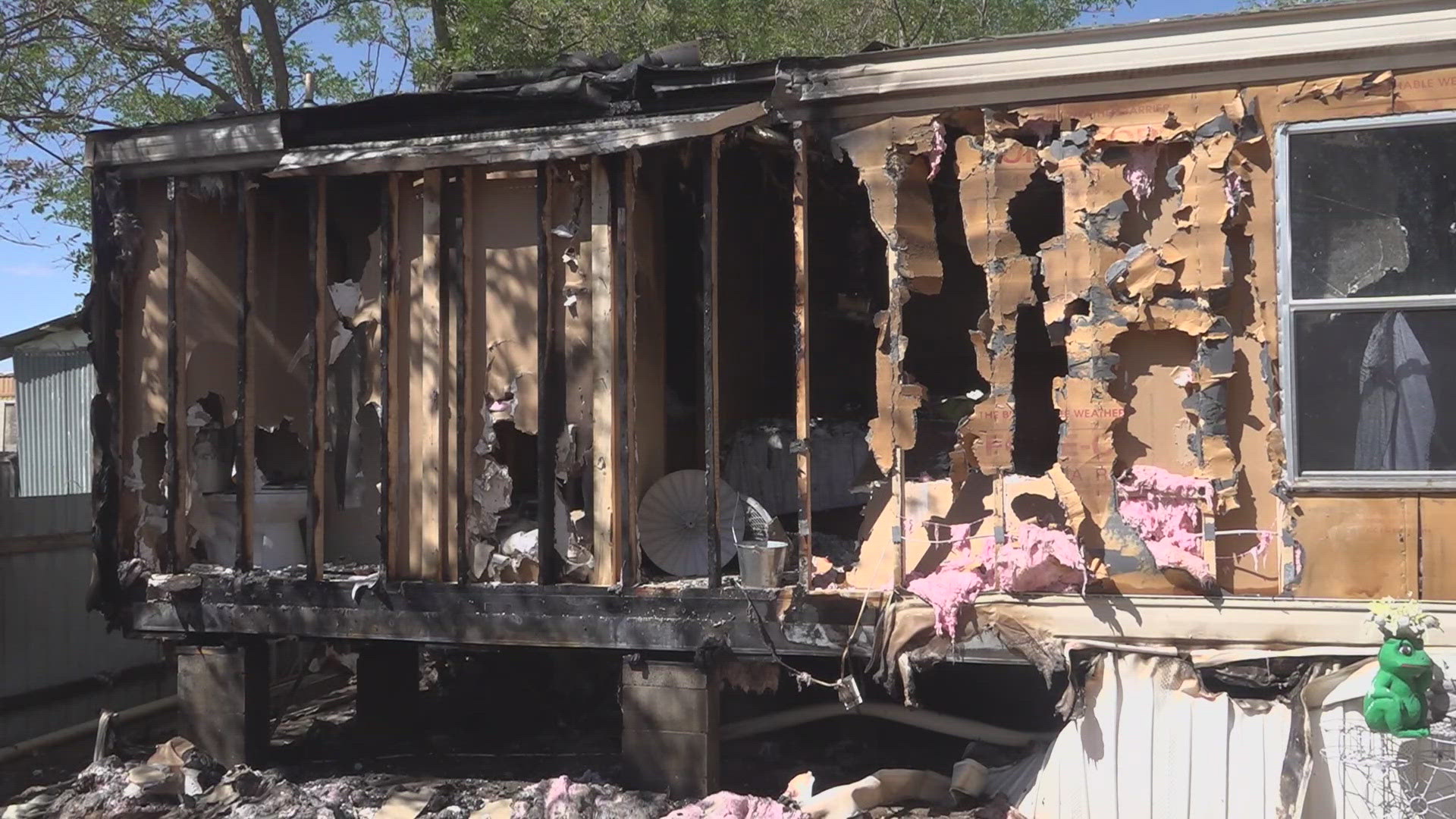 Three people were inside the home when the fire started, but they were able to safely exit the home before firefighters arrived.