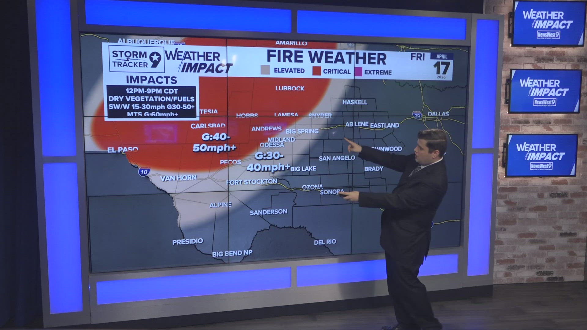 Fire weather concerns ahead our next cold front | West Texas Forecast ...
