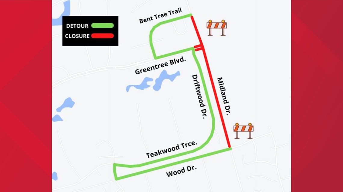 Road work on Midland Drive to take place starting on January 17 - Vimarsana News