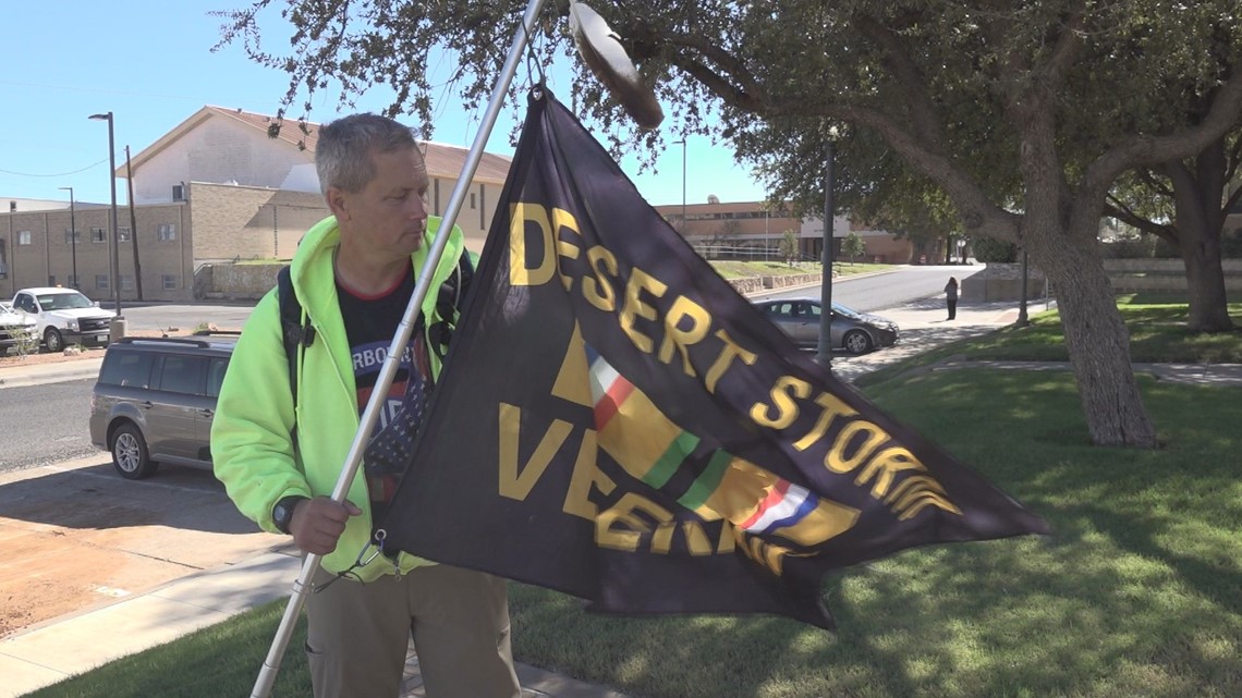 Gulf War veteran passes Big Spring on his walk for awareness - Vimarsana News