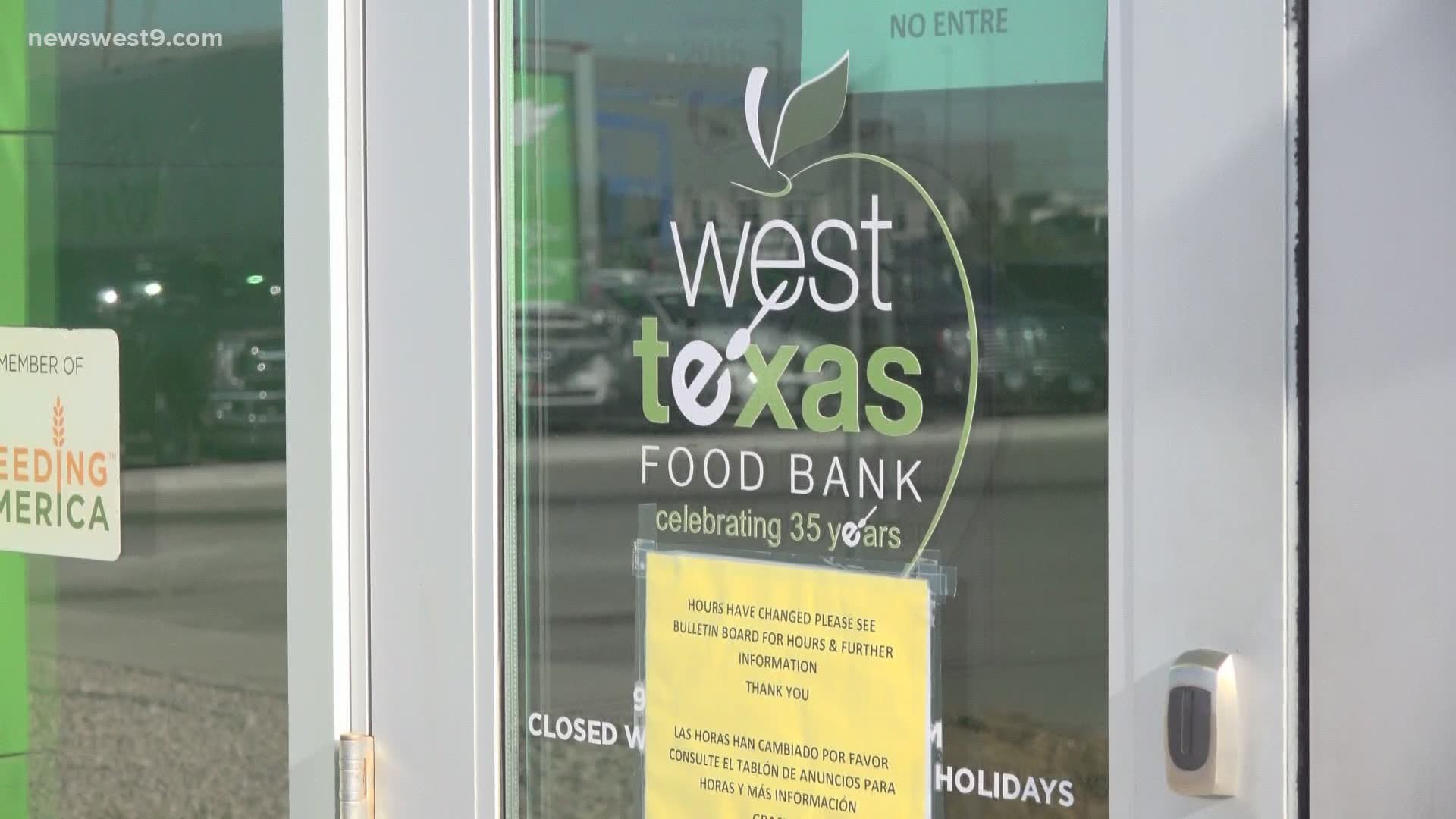 The West Texas Food bank received their first shipment two weeks ago and fed around 250 families Wednesday morning.