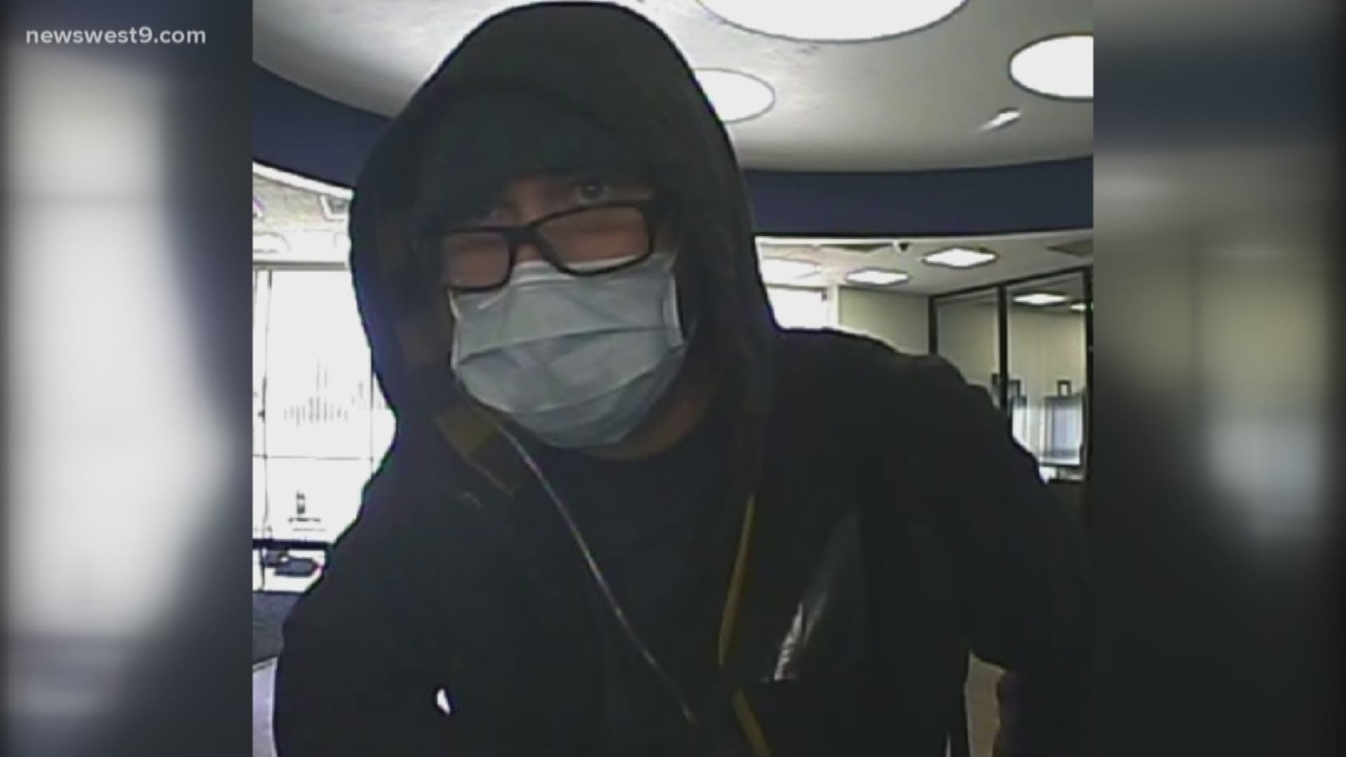 The suspect is reportedly a white male with glasses wearing a hoodie and a surgical mask.