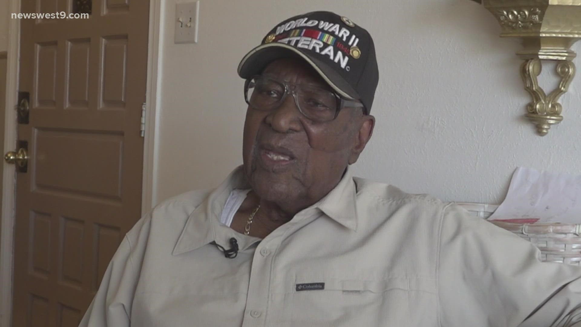 MJ Dinkins is a 96-year-old World War II veteran who's always on the go and cherishes the time he can spend with other servicemen and women like himself.
