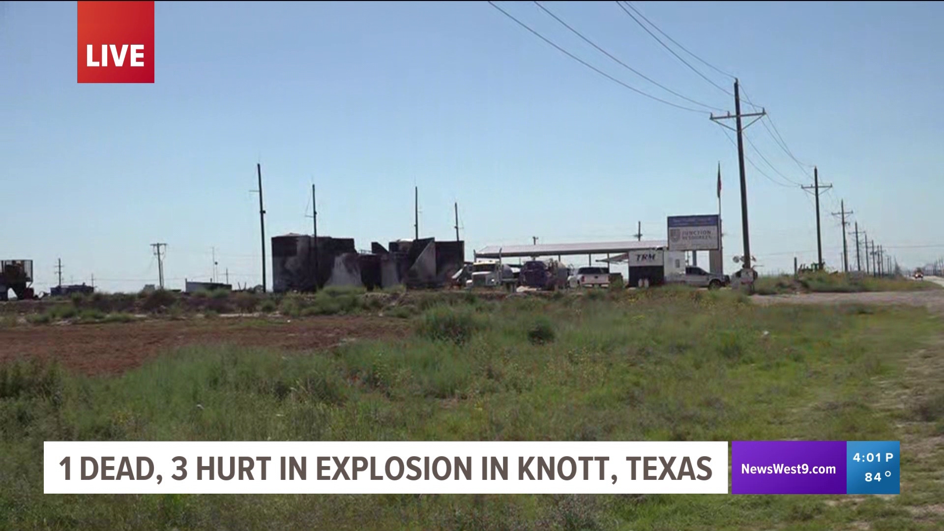 The explosion occurred at 9:36 a.m. at the site located off of Farm-to-Market 846.