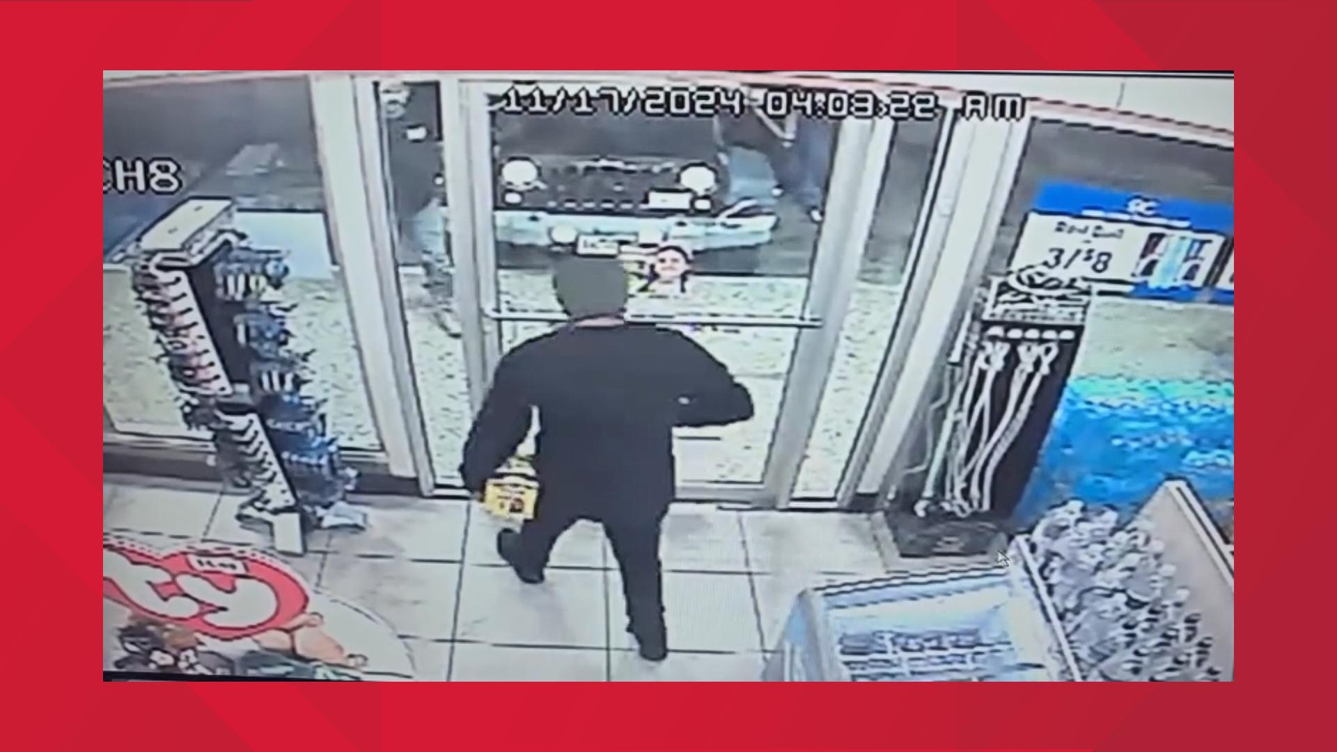 Surveillance footage of aggravated robbery suspect in Big Spring