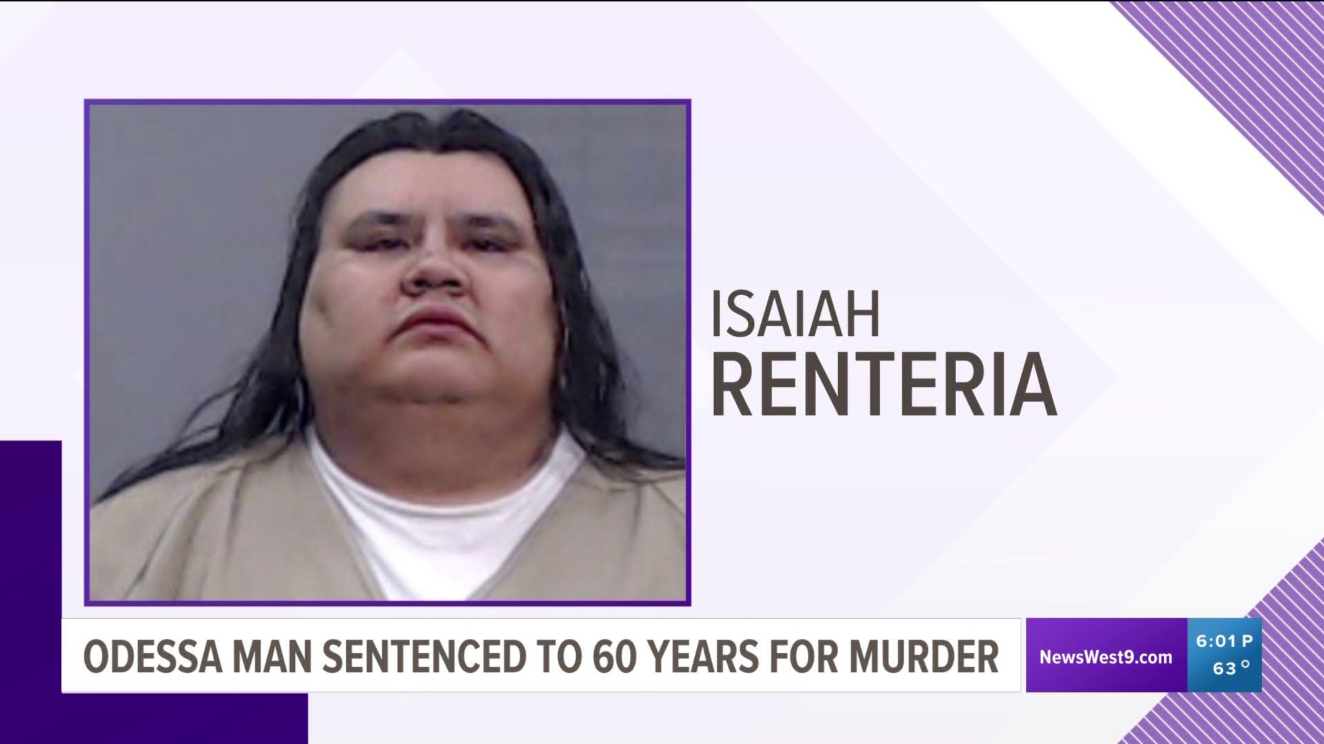 28-year-old Isaiah Dominique Renteria was found guilty of murdering a man identified as 49-year-old Shawn McCracken. He was sentenced to 60 years in federal prison.