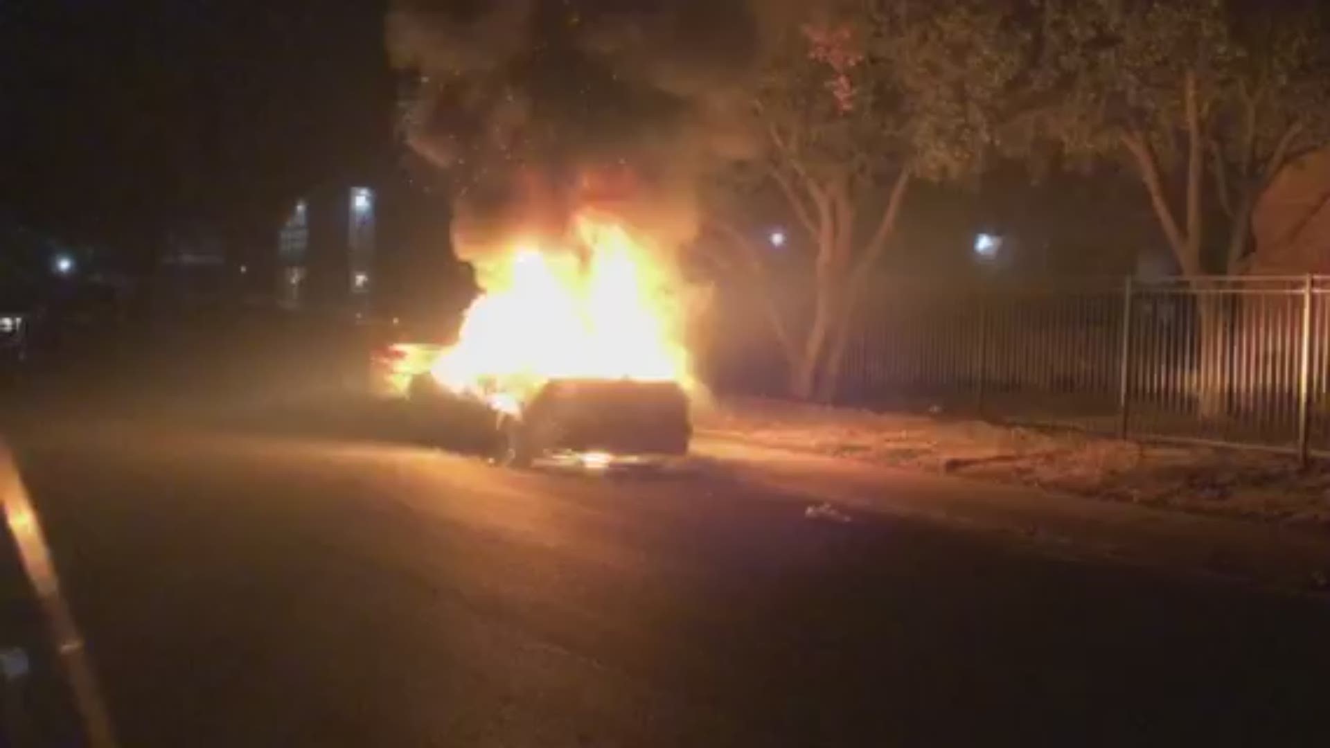 The Midland Fire Department responded late Wednesday night to call about a car fire.