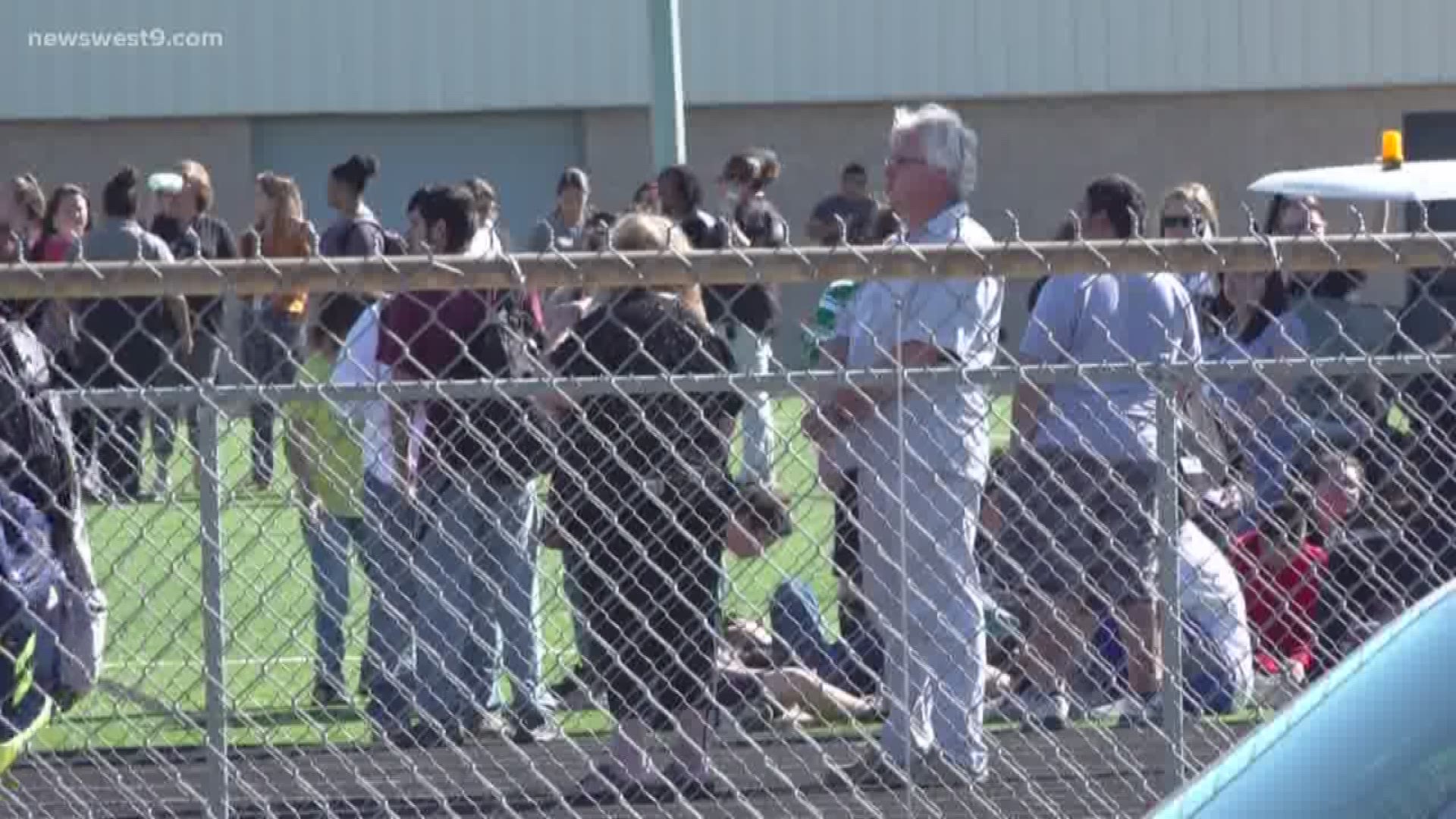 Students were seen running from campus into business across the street.