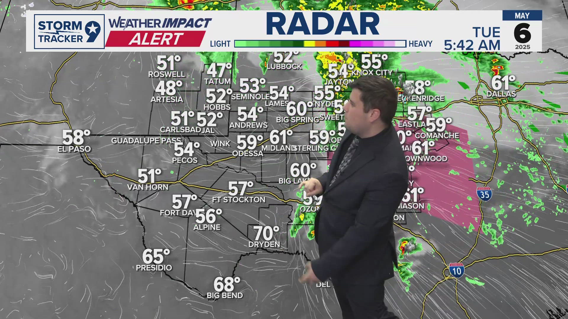 Storms are out of the Permian Basin with cooler temperatures to end off the week with calmer conditions. 