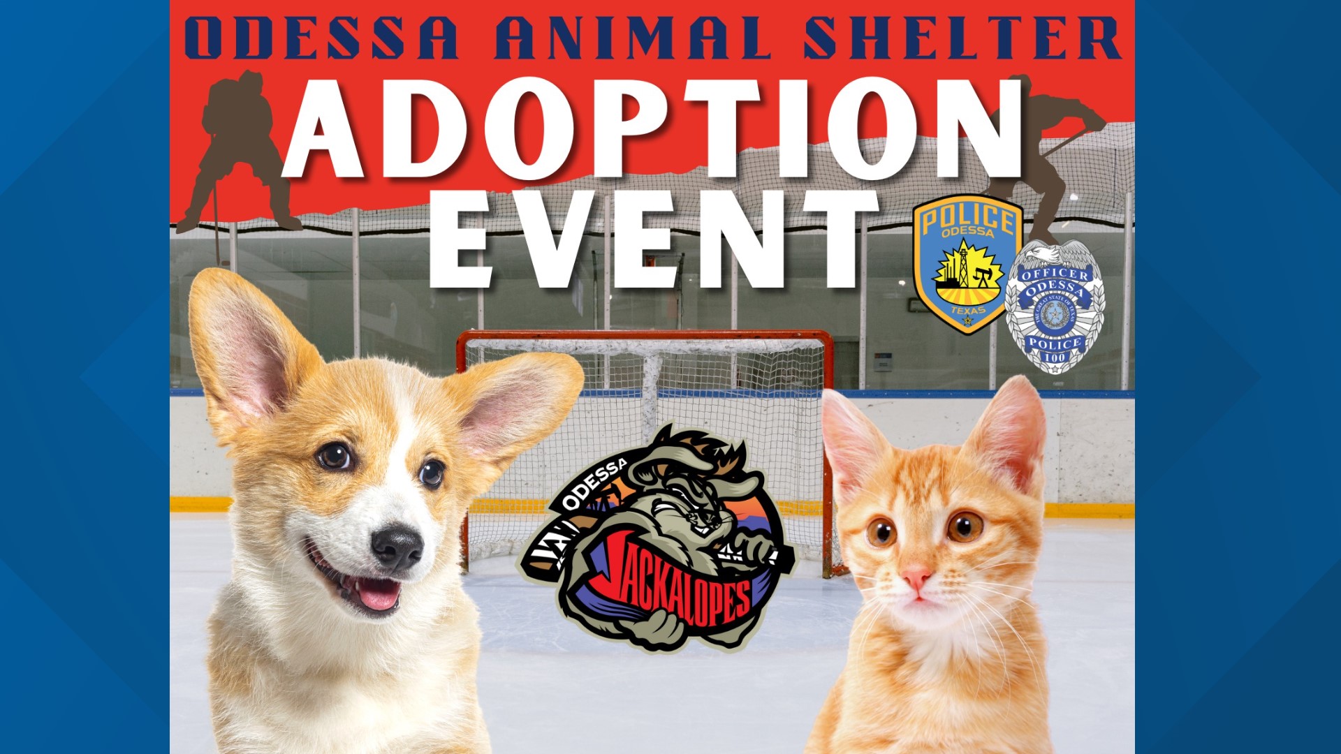 The events will take place on March 24 and 25 at the Odessa Jackalopes hockey games in Ector County Coliseum.