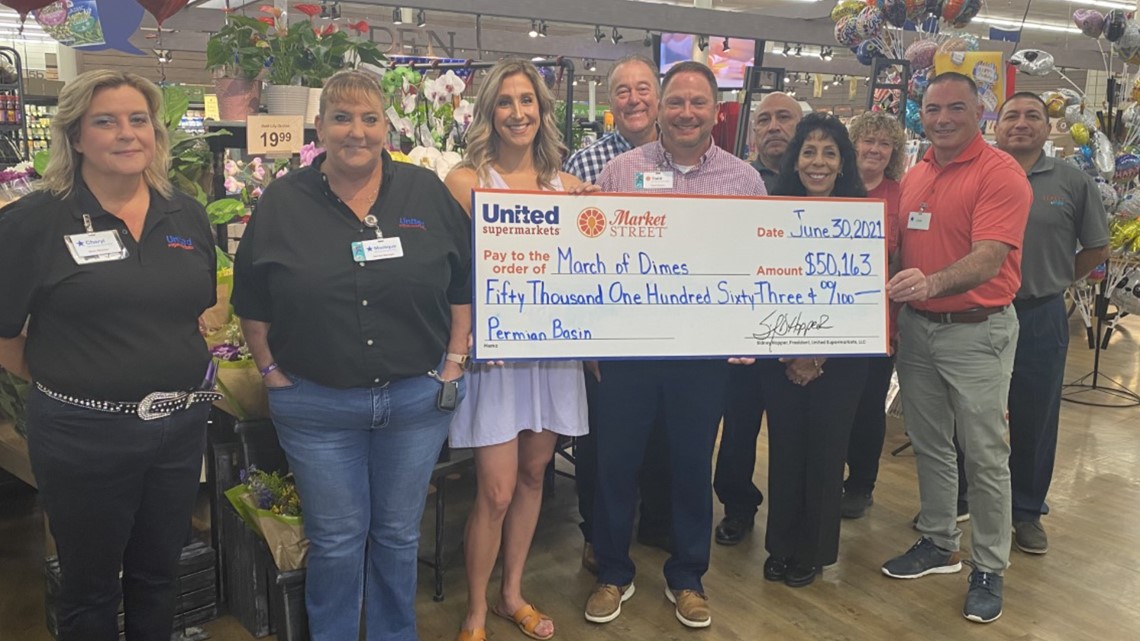 March of Dimes receives donation from United Supermarkets - Vimarsana News