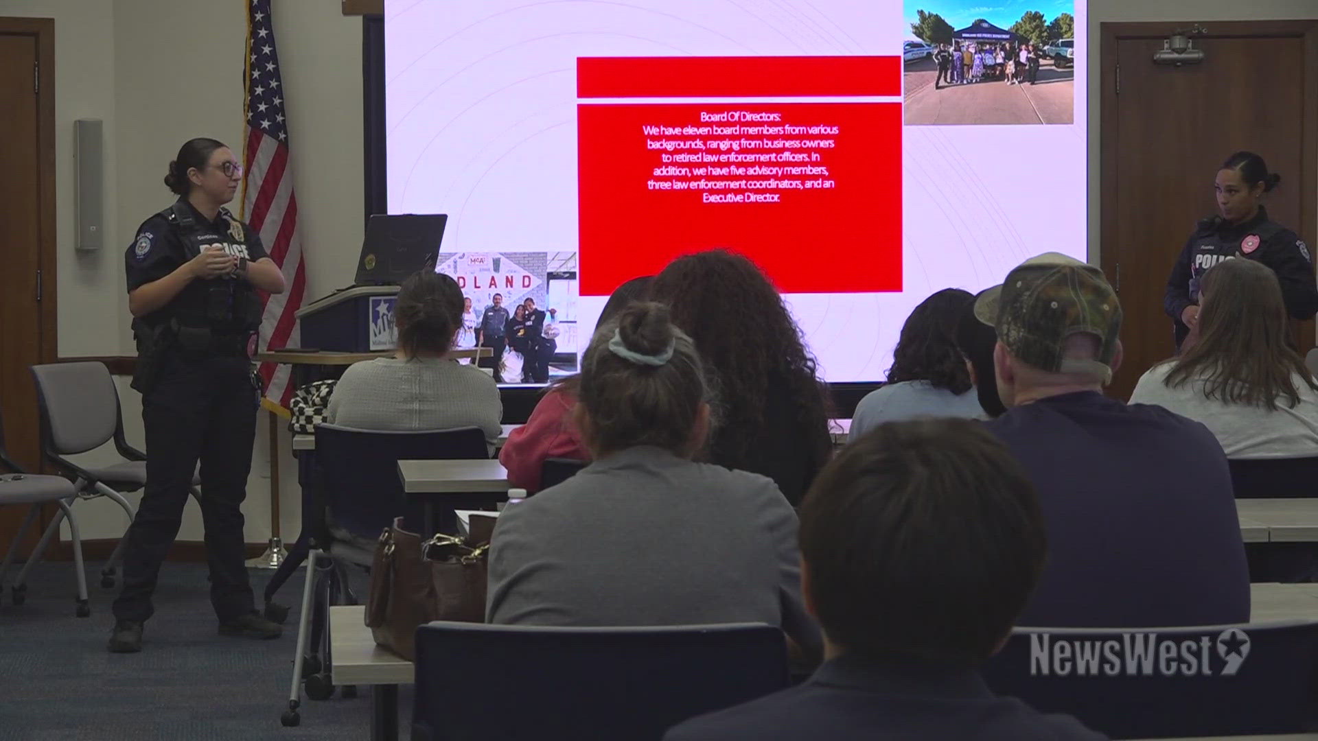 Midland ISD and Midland Crime Stoppers discussed the importance behind the Campus Crime Stoppers program with a new Student Board of Directors.