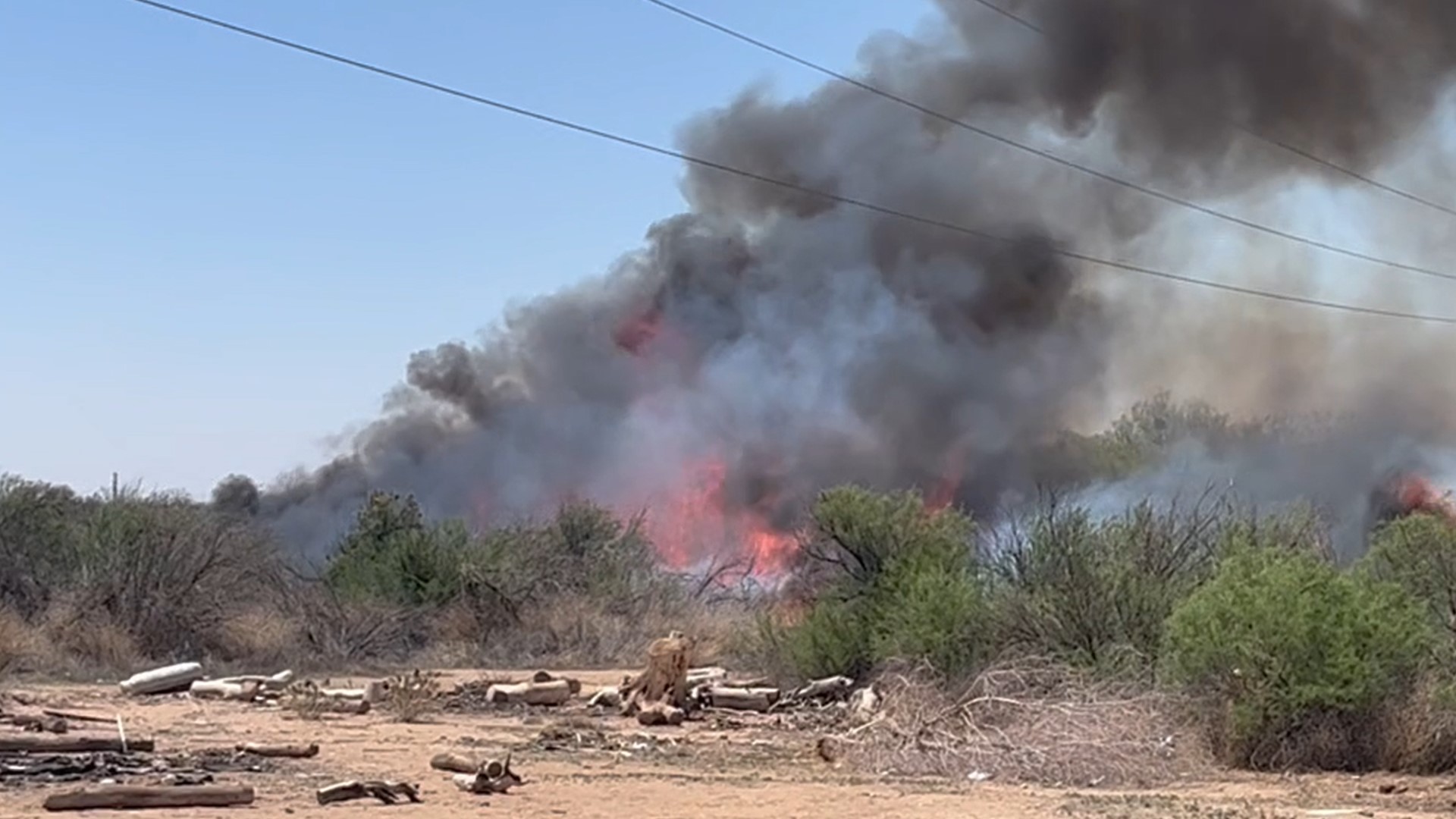 As of Wednesday at 9:19 p.m., the Texas A&M Forest Service said the fire was 25 acres in size and 70% contained.