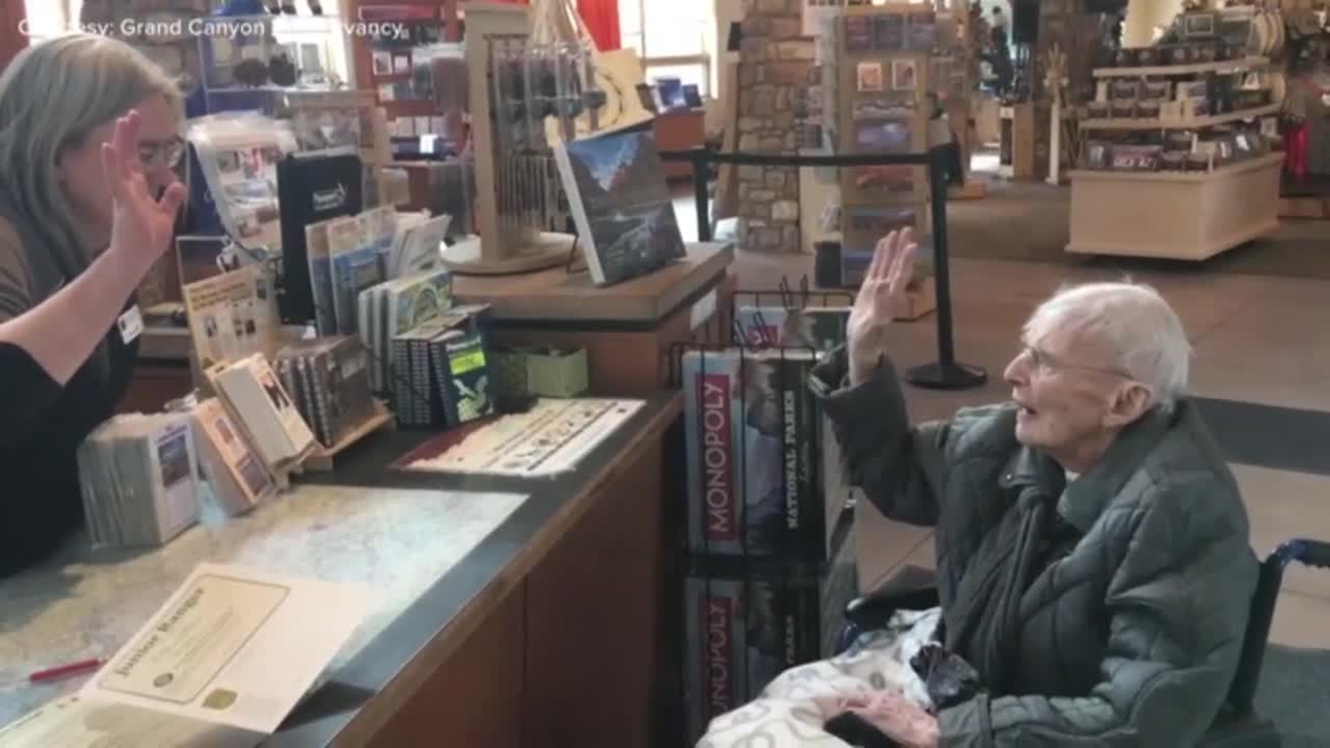 'It's absolutely breathtaking': 103-year-old woman becomes junior ranger at Grand Canyon