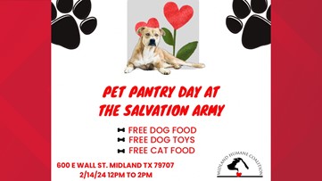 Midland Humane Society hosting pet pantry on Valentine s Day