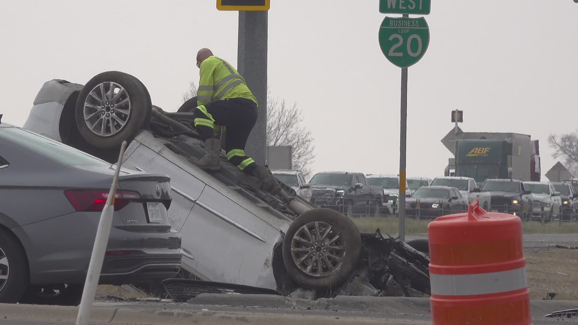 OPD says the westbound lanes of HWY 80 and the southbound lanes of Faudree are currently blocked off.